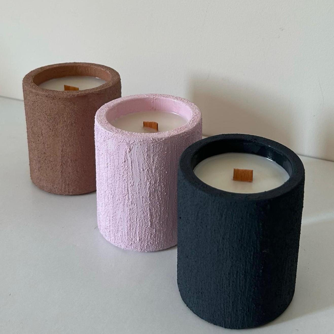 Textured candles