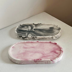 Oval Marbled- Tray