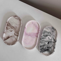 Oval Marbled- Tray